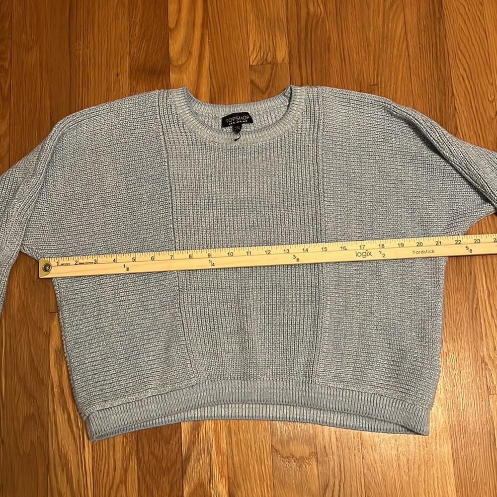 Topshop light blue Cropped sweater - Picture 3 of 9